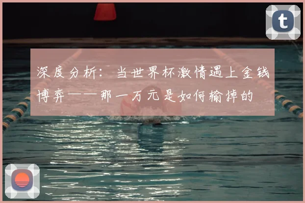 深度分析：当世界杯激情遇上金钱博弈——那一万元是如何输掉的